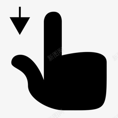 滑动条icon向下滑动手势图标