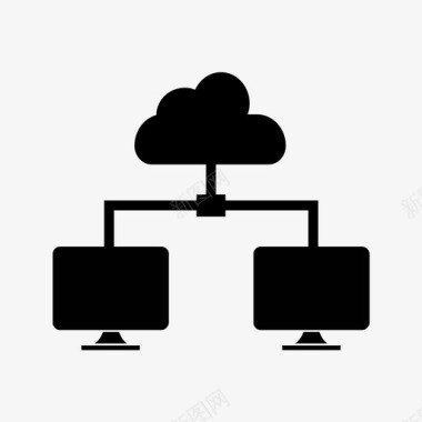 提供无线网云网络云服务器计算机图标