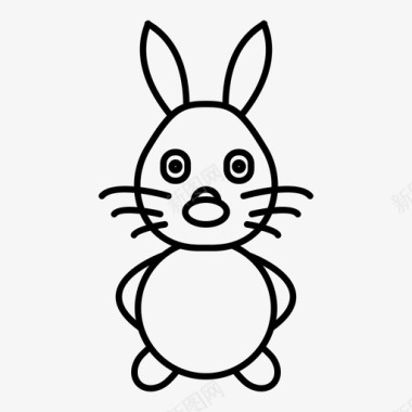 玩雪的小朋友小兔子小玩具兔子图标