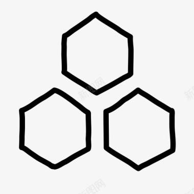 分子结构手绘药物图标