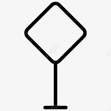 道路两边街道标志道路标志交通标志图标
