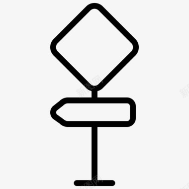 道路勘察街道标志道路标志交通标志图标