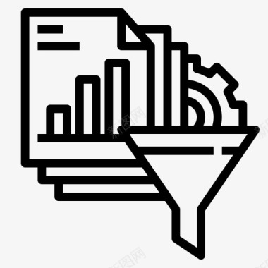 数据分析矢量图文件数据齿轮图标