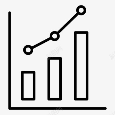 增长业务条形图业务增长比较图标