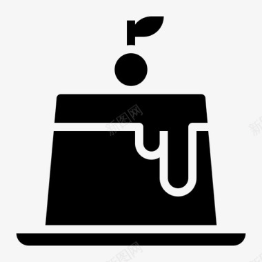 布丁面包房甜点明胶图标