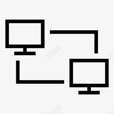 文件传输计算机连接文件传输网络图标