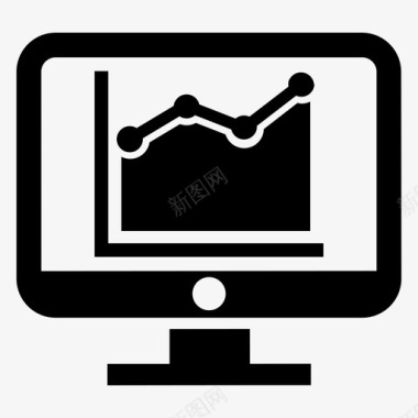 渐变搜索图标图形监控面积图报表图标