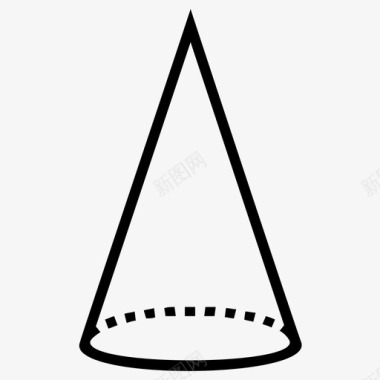 圆锥体几何学帽子图标