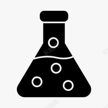 学生大erlenmeyer烧瓶瓶子教育图标