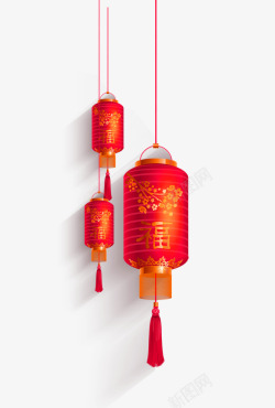 中国风红色灯笼新年新春素材