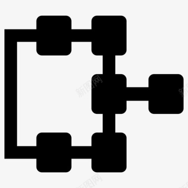 数字流程图表层次流程图表结构图标