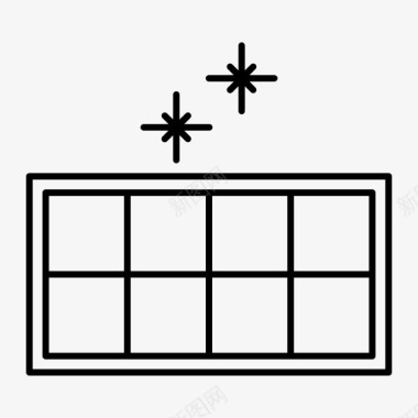 烹饪矢量图冰块托盘烹饪工具图标