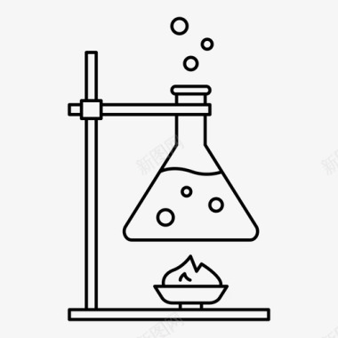 科学小实验化学教育实验室图标