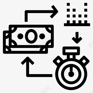 投资回报率商业金融投资利润图标