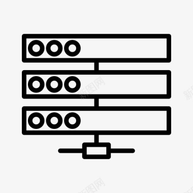 高端主机云计算机数据图标