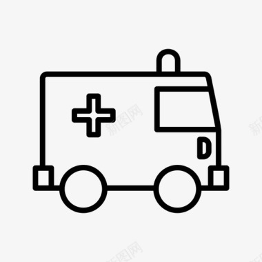 救护车救护车汽车公共交通工具图标