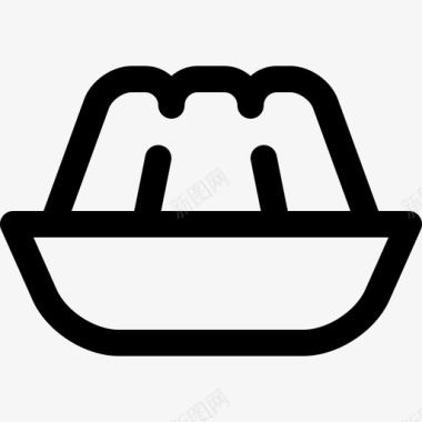 布丁布丁奶油甜点图标