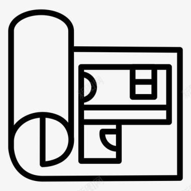 地板平面图平面图建筑蓝图图标