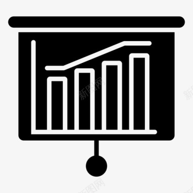 财务报告演示文稿条形图董事会图标