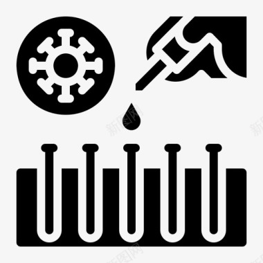 飞溅血液血液实验室测试图标