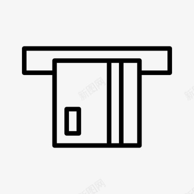 插入电子表格自动取款机银行信用卡图标