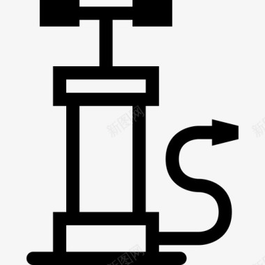 米其林轮胎手动充气机自行车泵图标