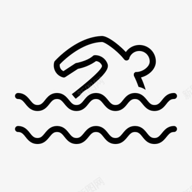 水上运动游泳运动游泳运动员图标