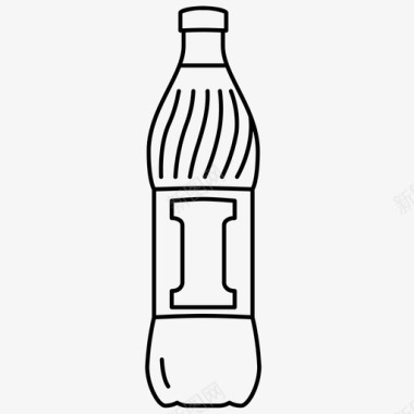 塑料瓶棕色橙色图标