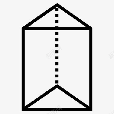 三棱柱体积三角形图标