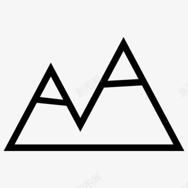 山远足滑雪图标