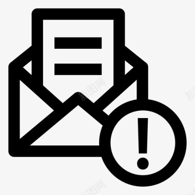 垃圾邮件垃圾邮件电子邮件提醒通知图标