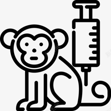疫苗测试实验室猴子图标