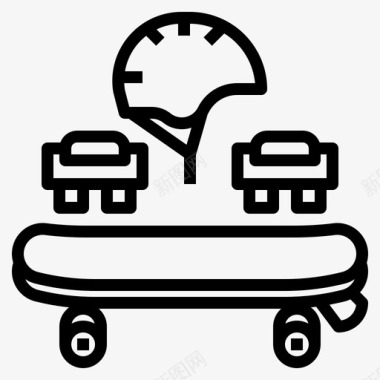 滑板滑板手儿童玩具图标