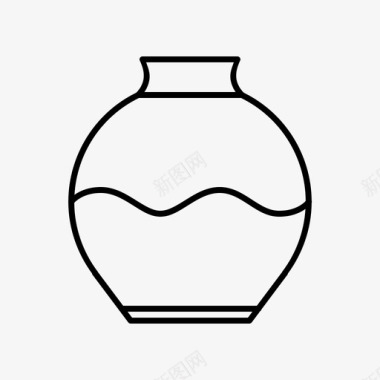 瓷器陶瓷花瓶图标