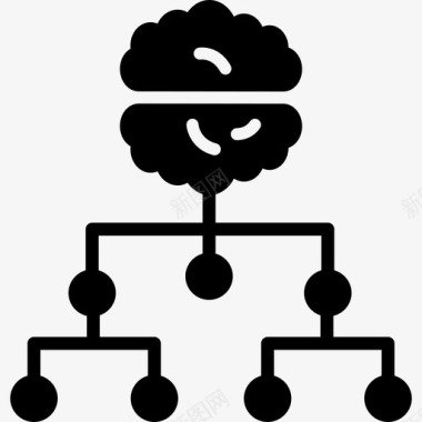 黑笔迹分类人工智能人工智能黑填充图标