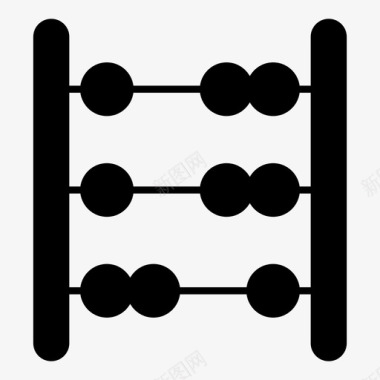 算盘模型算盘数数金融图标
