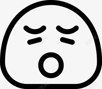 拿笔思考表情悲伤困倦图标