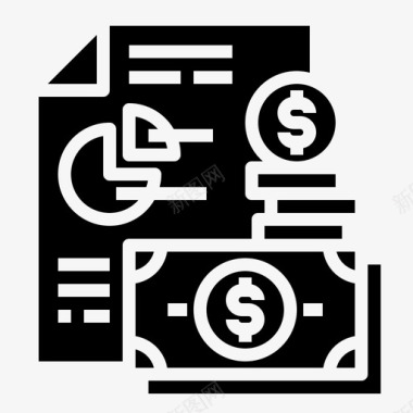 金钱文件财务图标