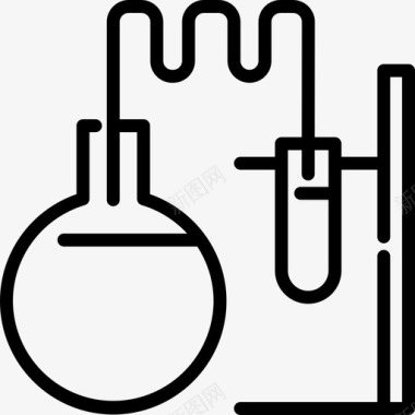 化学研究试管实验室管化学研究图标