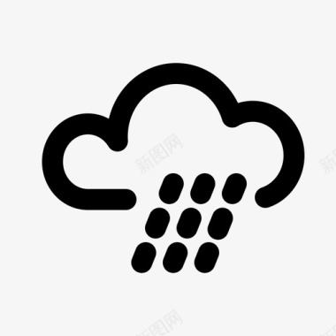 雨滴雨气候预报图标
