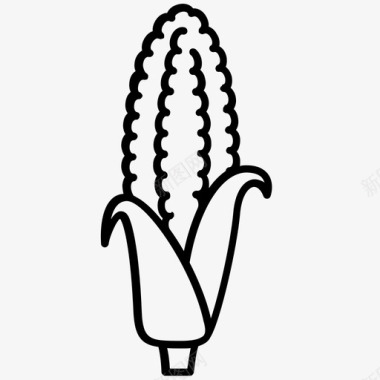 甜玉米玉米棒玉米棒上的玉米图标