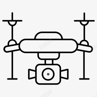 机器人技术无人机无人机相机未来技术图标