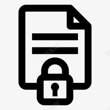 隐私数据隐私文件锁图标