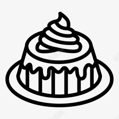 布丁布丁甜点食品图标