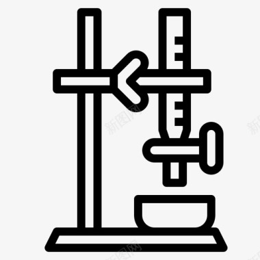 实验与科学滴定管化学实验图标