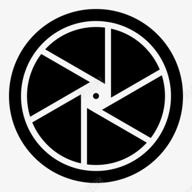 毁灭光圈光圈照相机镜头图标