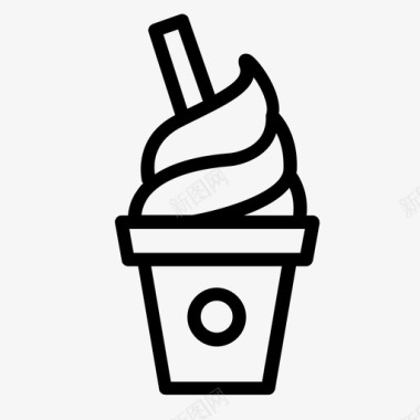 酸奶冰淇淋桶弗罗约冷冻酸奶图标