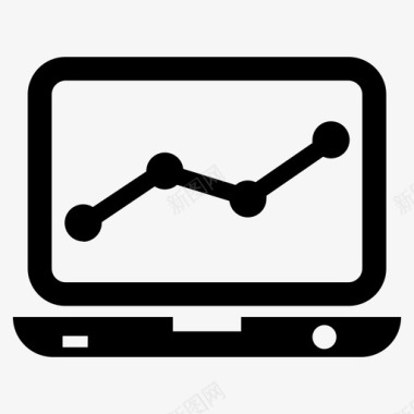 折线状折线图分析营销图标
