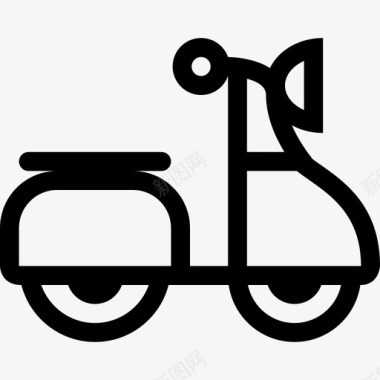 螺旋型踏板车摩托车交通工具图标