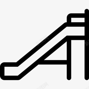 儿童游乐场滑梯滑梯游戏停车图标